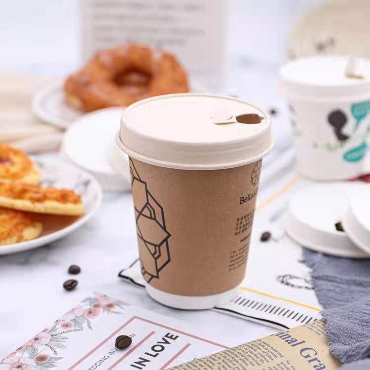 Custom Design Plastic Free Paper Cups With Lids