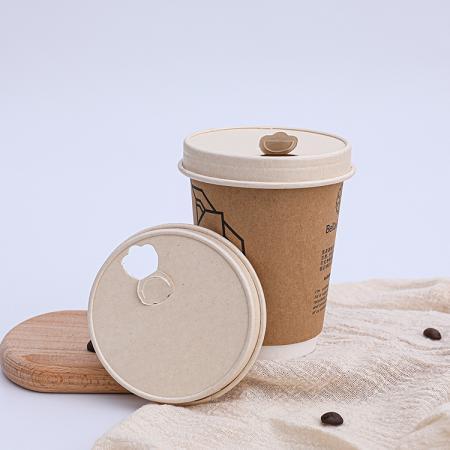 bagasse color aqueous coffee lid