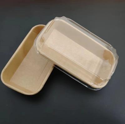 Recipientes de bandeja de comida de sushi recicláveis ​​de papel Kraft de venda quente
    